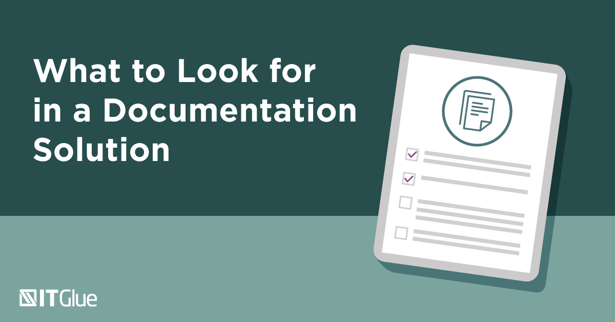 Documentation Solution Checklist